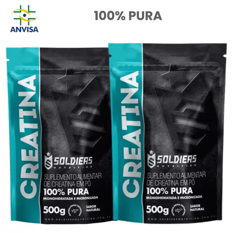 2 Creatinas Monohidratada 500g - 100% Pura - Soldiers Nutrition - Image 1