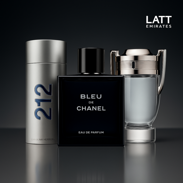Combo Nº31 – Inspirado em Bleu de Chanel, Invictus e 212 Men | Essências Masculinas (100ml)